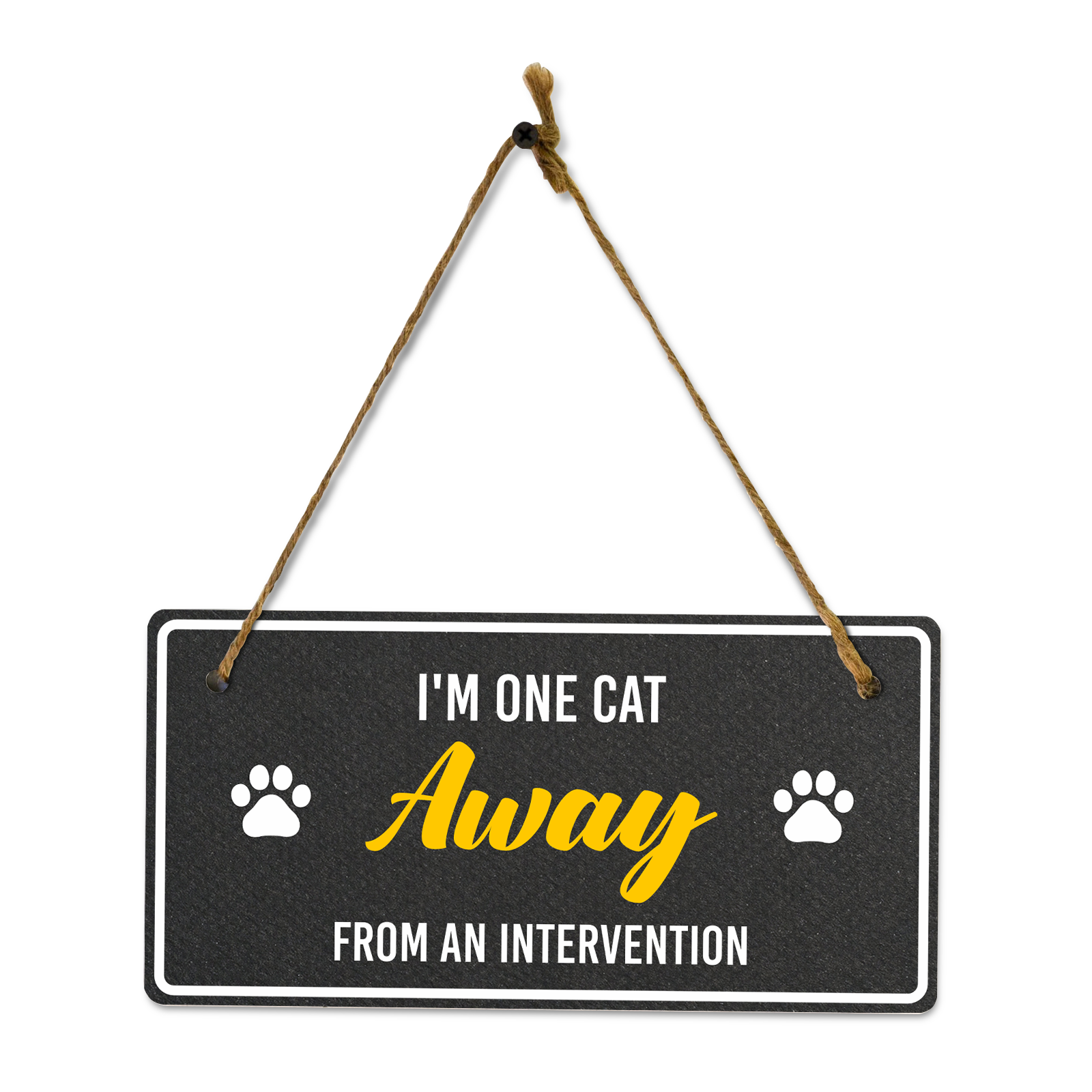 Cat Lovers Home Decor 5x10 Hanging Plus Wall or Door Sign