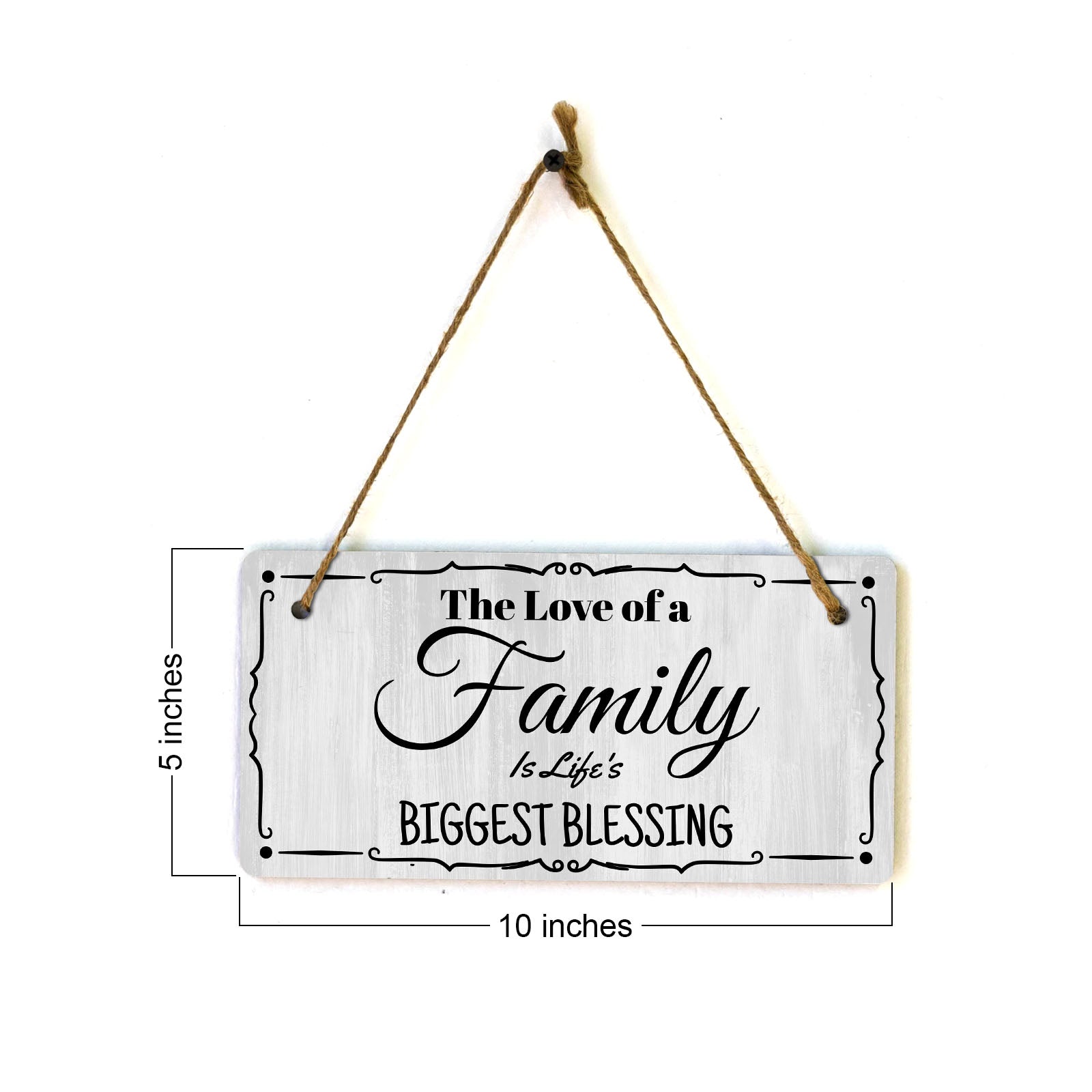 The Love Of A Family Is Life's Biggest Blessing 5x10 Hanging Plus Wall or Door Sign | Home Decor