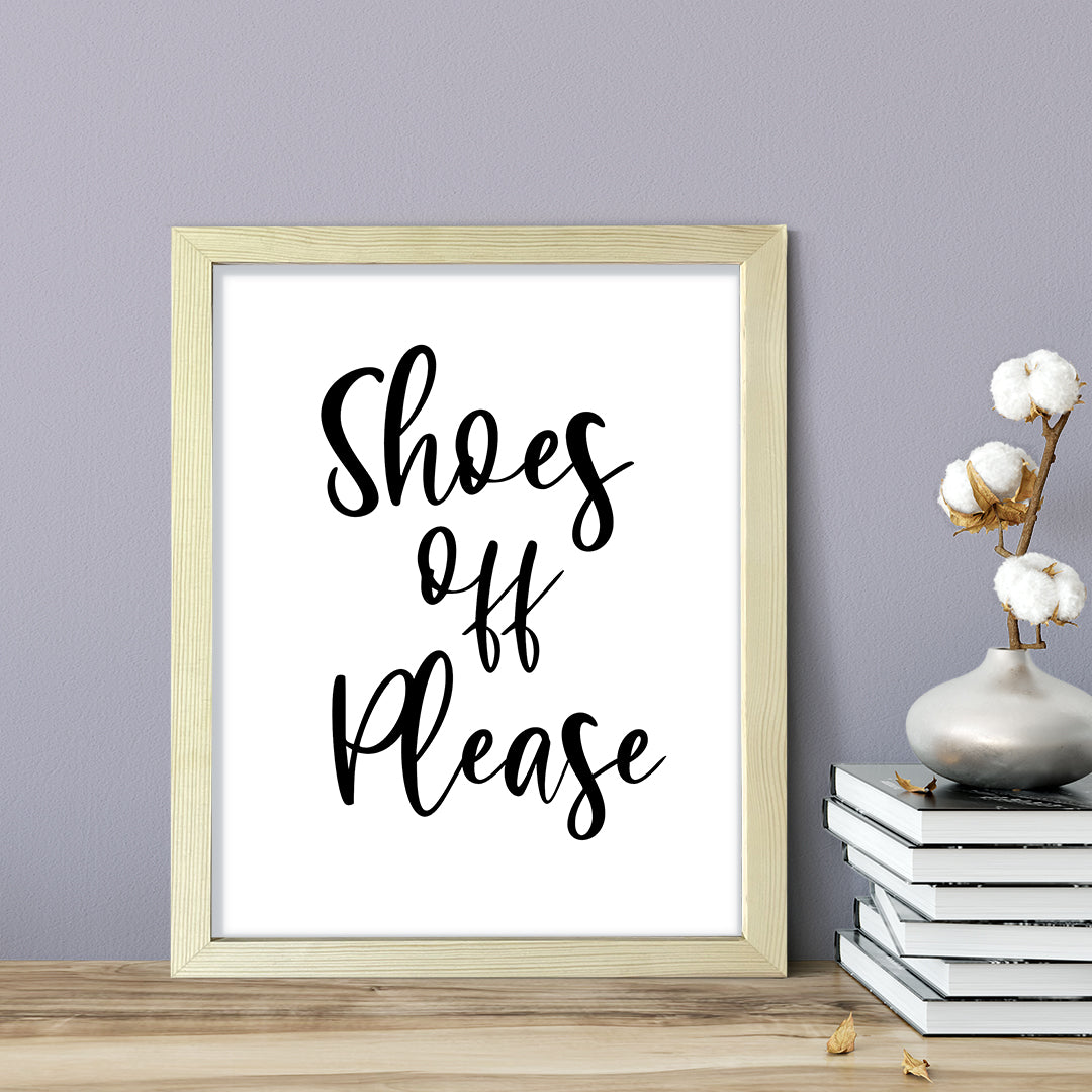 Shoes Off Please, Framed Wall Art, Home Décor Prints