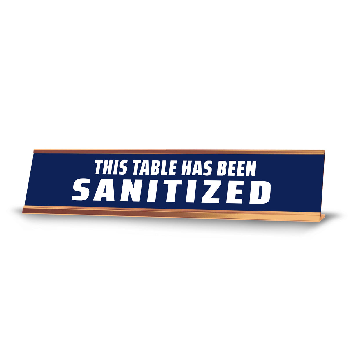 This Table Has Been Sanitized 2 x 10" Desk Sign | Office & Medical Rooms