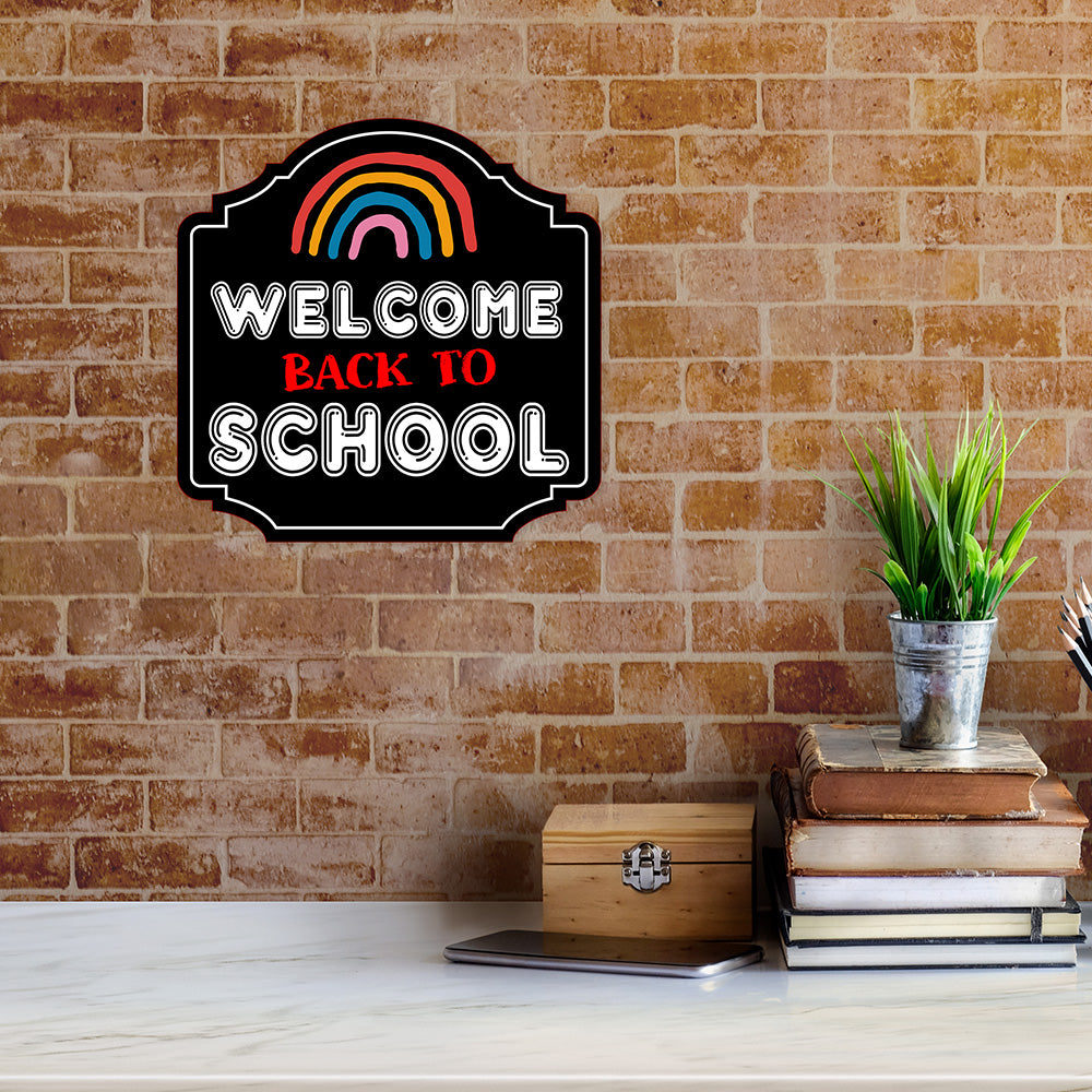 Heritage Plus Welcome Back To School Wall or Door Sign | Classroom Signage