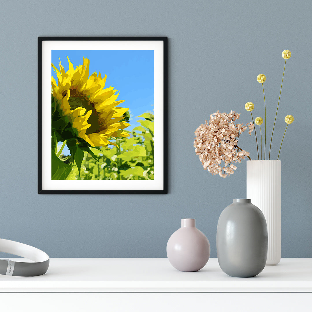 Designs ByLITA Chasing The Sun Floral, Wall Print Art | Beautiful Flowers | Stylish Modern Decoration For The Home and Office