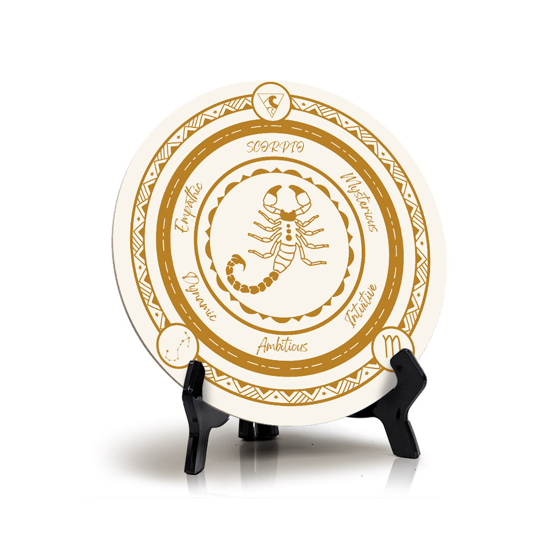 Scorpio Zodiac Circle Table Sign (5x5")