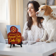 Signs ByLITA Welcome to the Annual Chili Cook-Off! Table Sign with Acrylic Stand (6x8“)