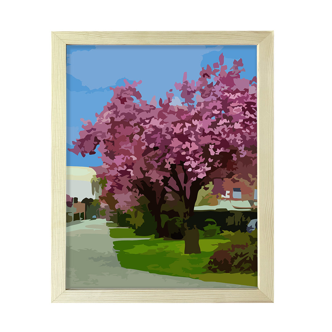 Designs ByLITA Cherry Blossom Delight, Wall Print Art | Beautiful Flowers | Stylish Modern Decoration For The Home and Office