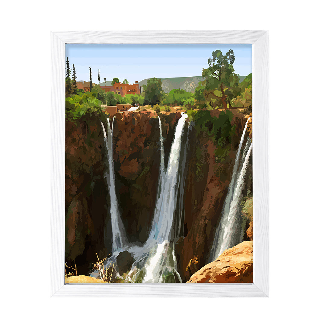 Designs ByLITA Tranquil Mediterranean Waterfall, Wall Print Art | Old Masterpieces | Stylish Modern Decoration For The Home and Office