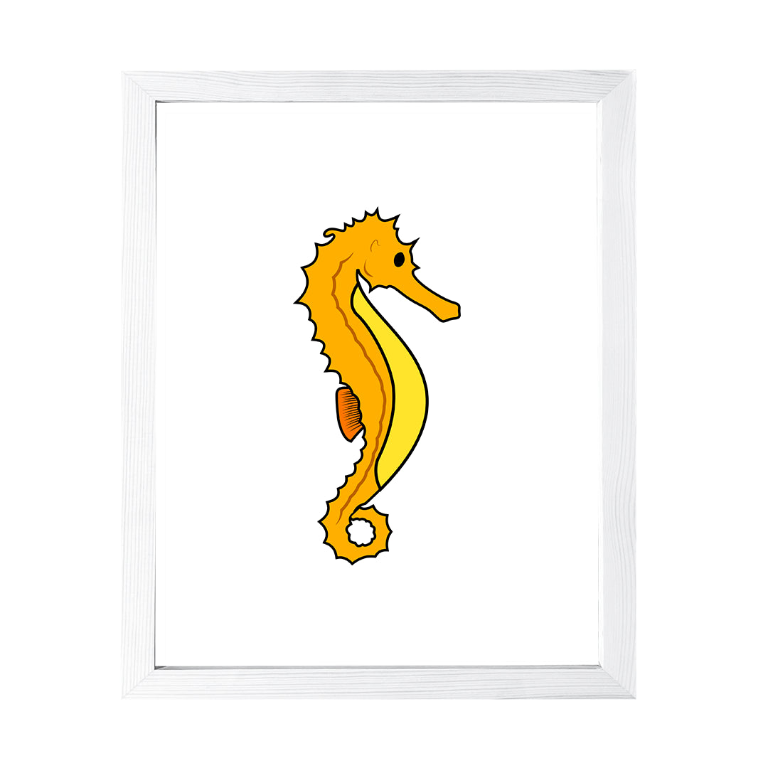 Designs ByLITA Seahorse, Wall Print Animals Art | Family Presents | Bedroom | Stylish Kindergarten Decor