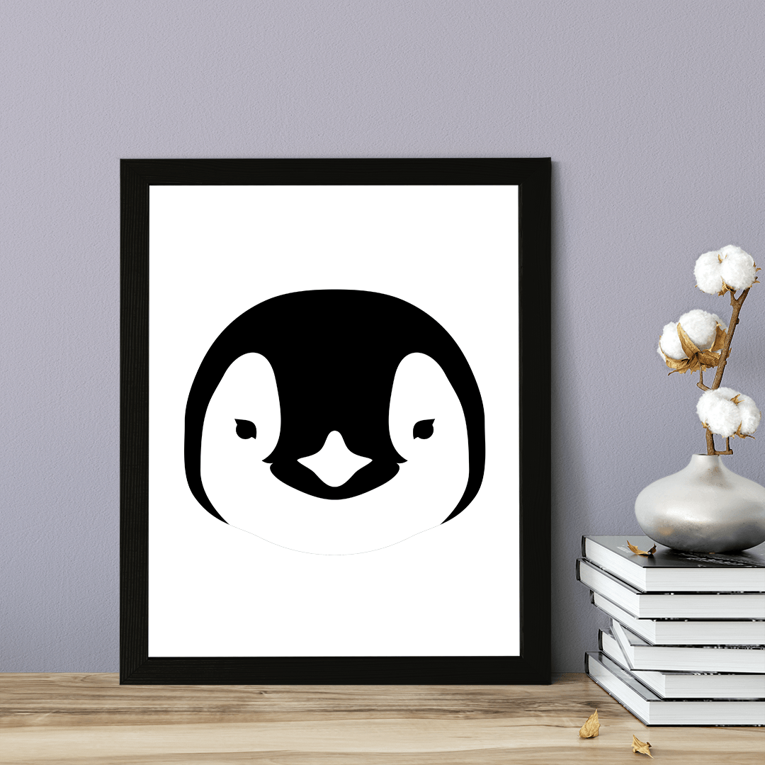 Designs ByLITA Penguin Outlined version, Wall Print Animals Art | Family Presents | Bedroom | Stylish Kindergarten Decor