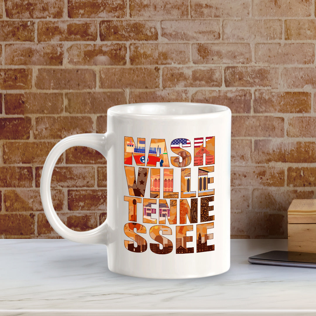 Nashville, Tennessee 11oz Plastic or Ceramic Mug | American Cities Coffee Cups