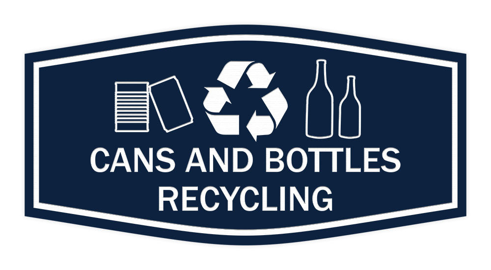 Fancy Cans and Bottles Recycling Wall or Door Sign