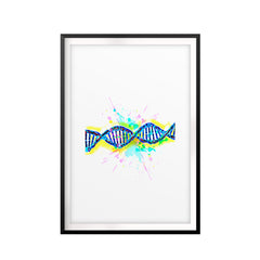 DNA Molecule UNFRAMED Print Science Wall Art