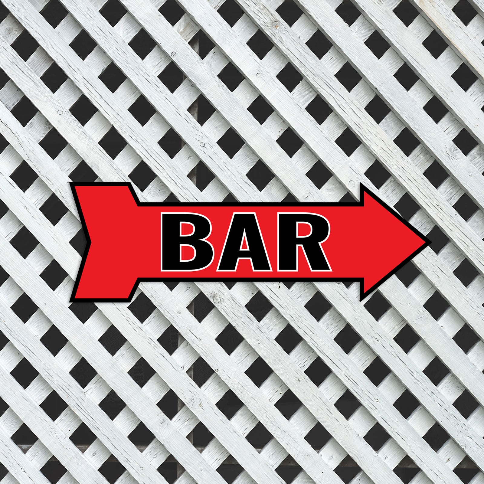 Arrow Shape Bar 12x4" Wall or Door Sign | Funny Home Decor | Shop Décor