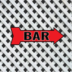 Arrow Shape Bar 12x4" Wall or Door Sign | Funny Home Decor | Shop Décor