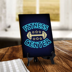 Signs ByLITA Fitness Center Table Sign with Acrylic Stand (6x8“)
