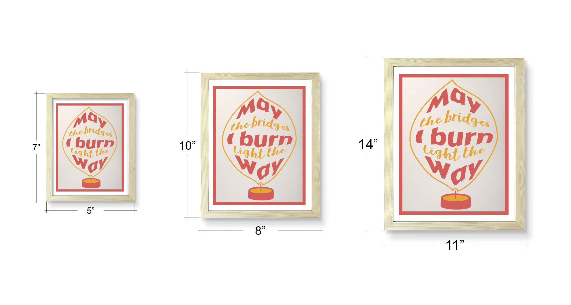 Designs ByLITA May The Bridges I Burn Light The Way, Wall Print Art | Funky Home Decor