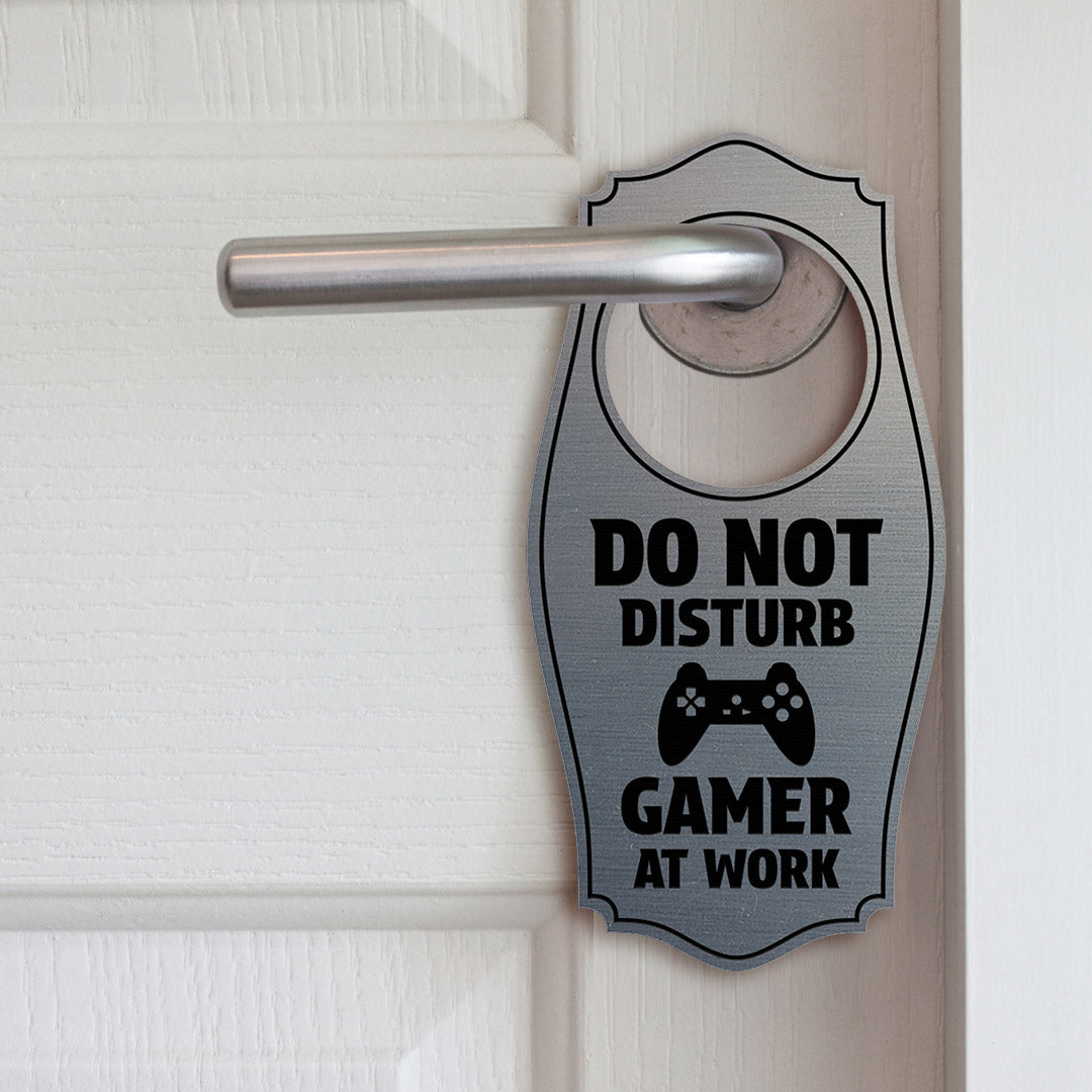 Do Not Disturb Gamer At Work Door Hanger | House or Business Door Sign