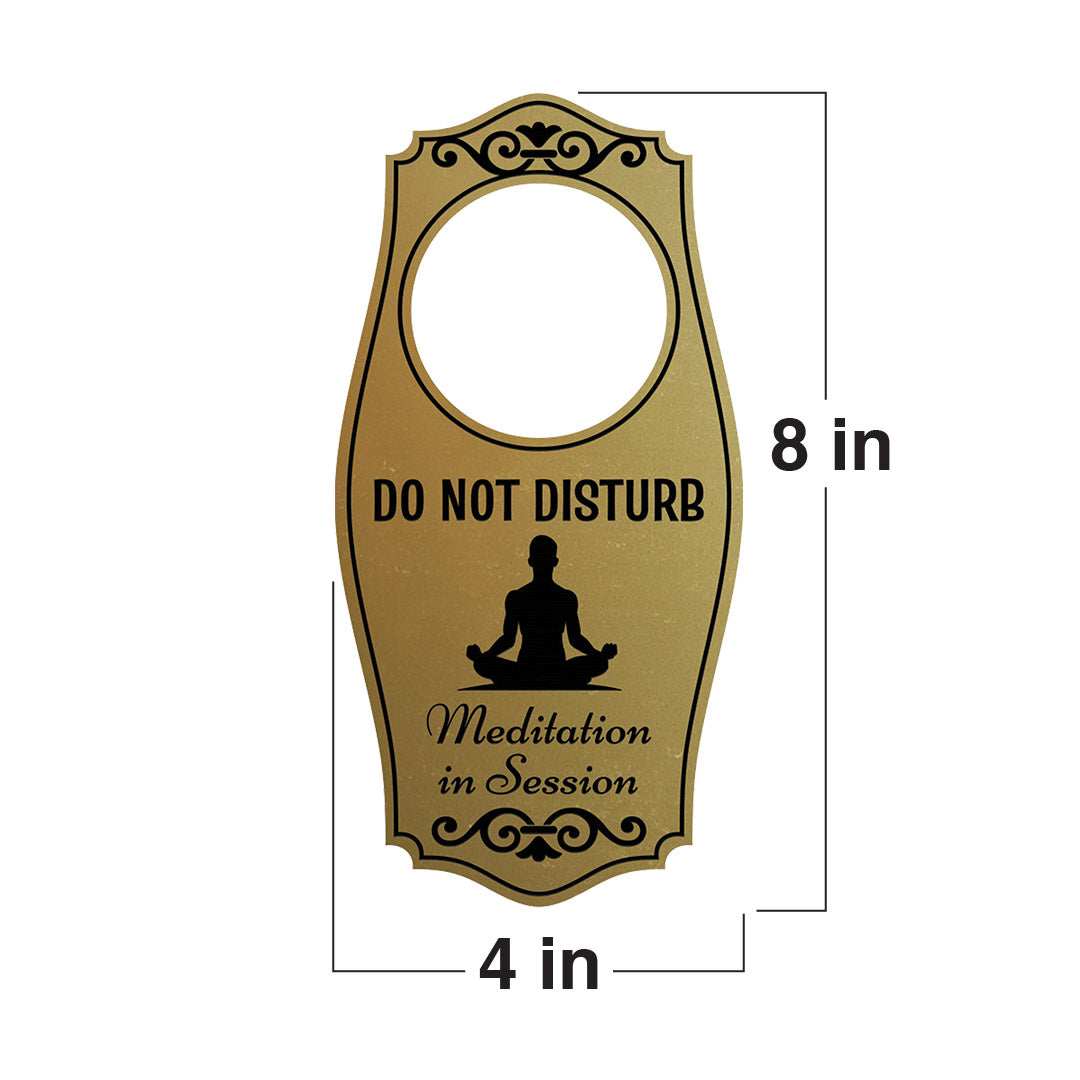 Do Not Disturb Meditation In Session (Man) Door Hanger | House or Business Door Sign