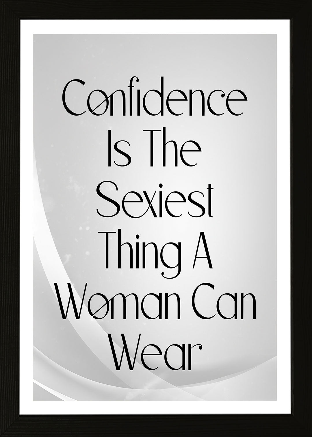 Designs ByLITA Confidence Is The Sexiest Thing A Woman Can Wear, Wall Print Art | Home Decor