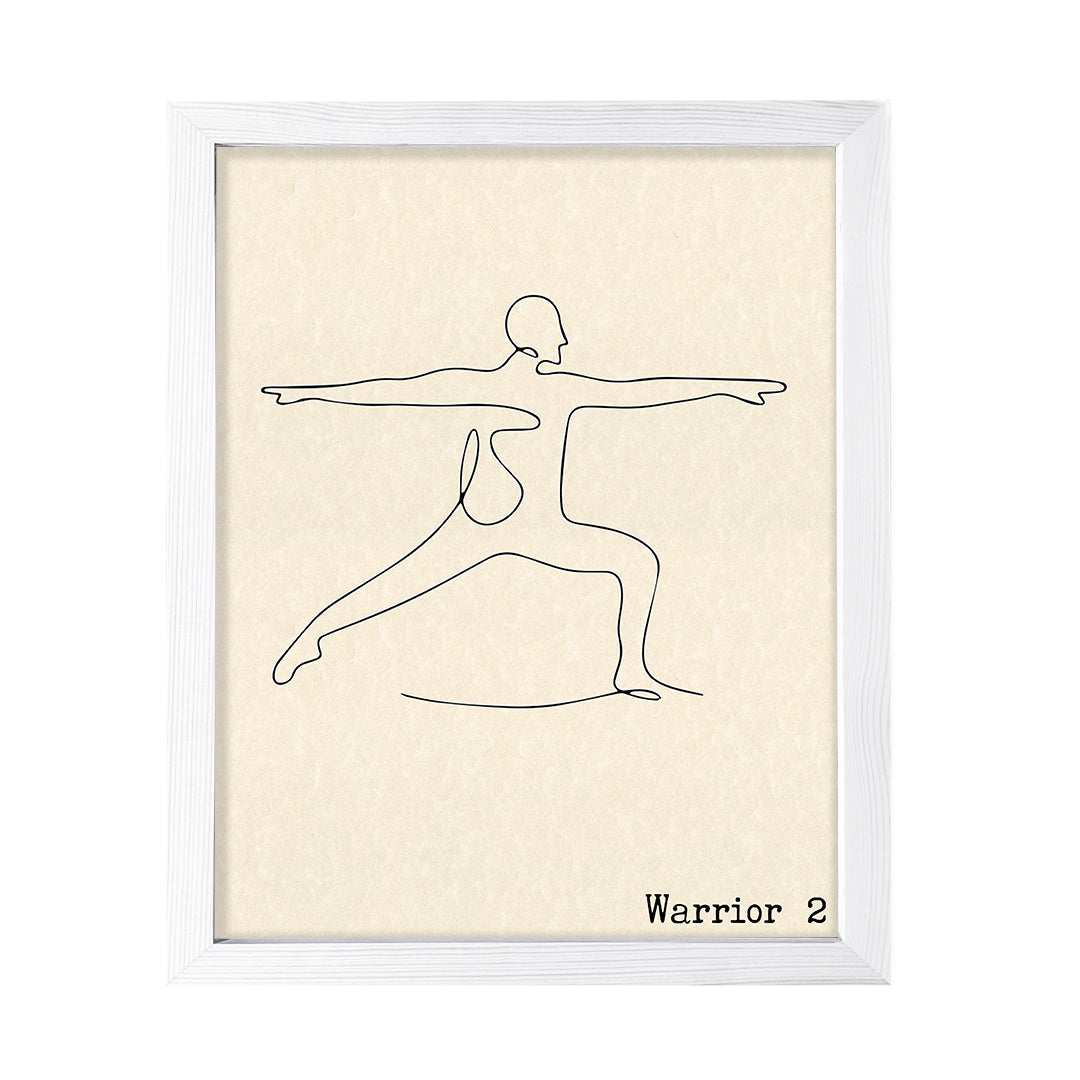 Warrior 2, FRAMED Print Yoga Wall Art