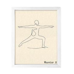 Warrior 2, FRAMED Print Yoga Wall Art