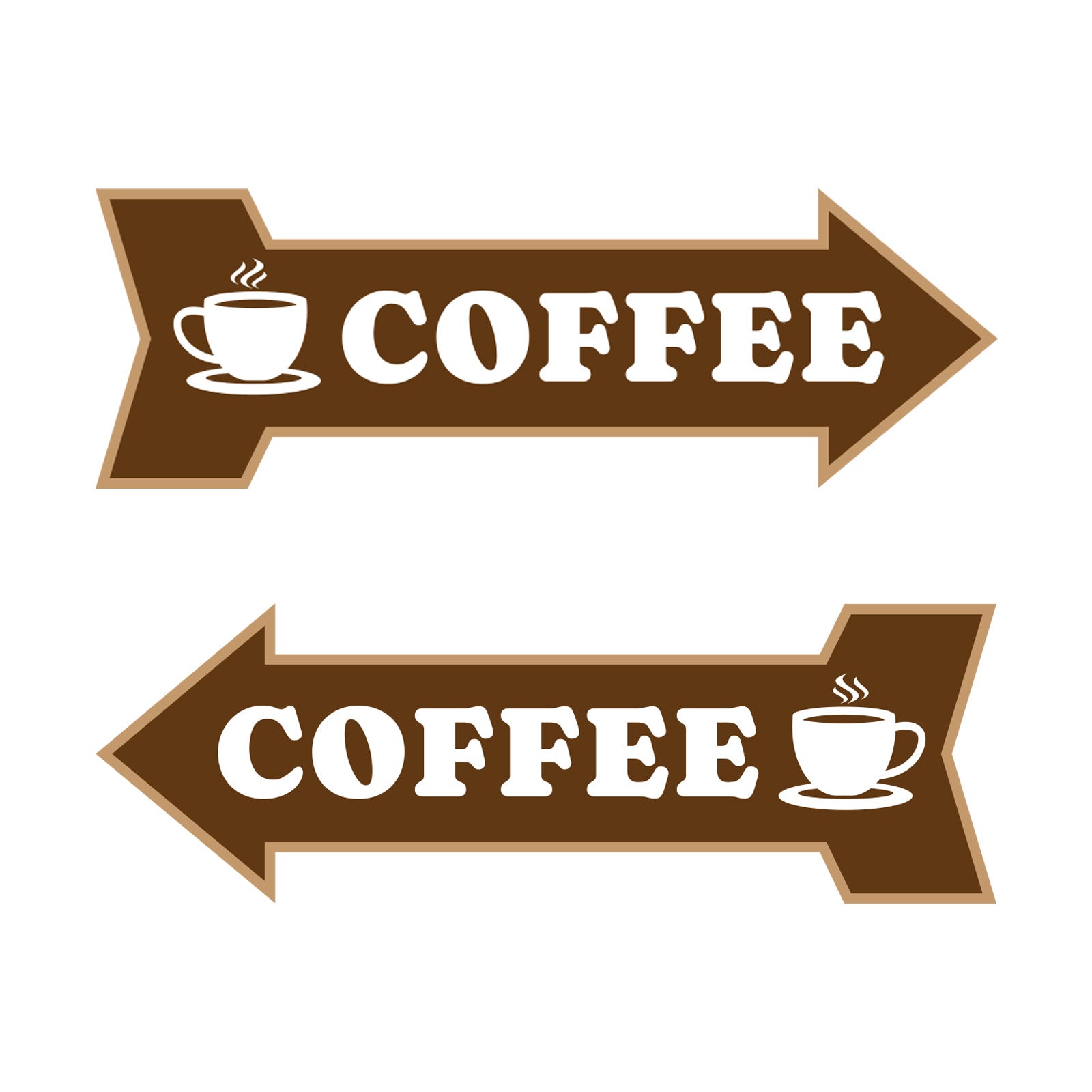 Arrow Shape Coffee 12x4" Wall or Door Sign | Funny Home Decor | Shop Décor