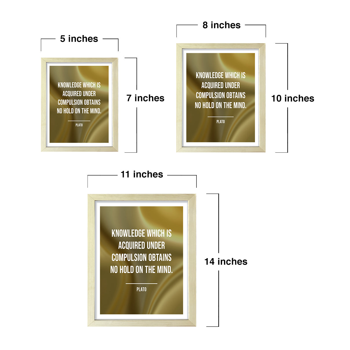 Knowledge which is acquired under compulsion obtains no hold on the mind - Plato Framed Wall Print | Stoic Wisdom Inspirational Quotes