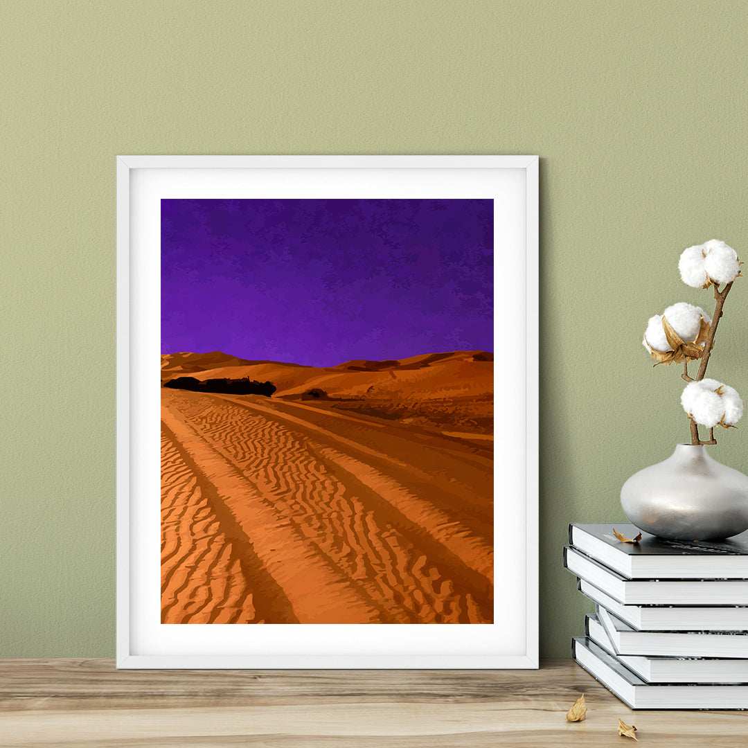 Designs ByLITA Deep Violet Desert Night, Wall Print Art | Old Masterpieces | Stylish Modern Decoration For The Home and Office