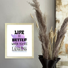 Designs ByLITA Life Is Better When You're Laughing, Wall Print Art | Motivational Home Decor