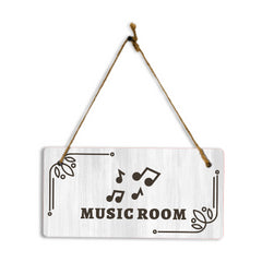 Music Room 5x10 Hanging Plus Wall or Door Sign | Religious Rustic Wood Sign