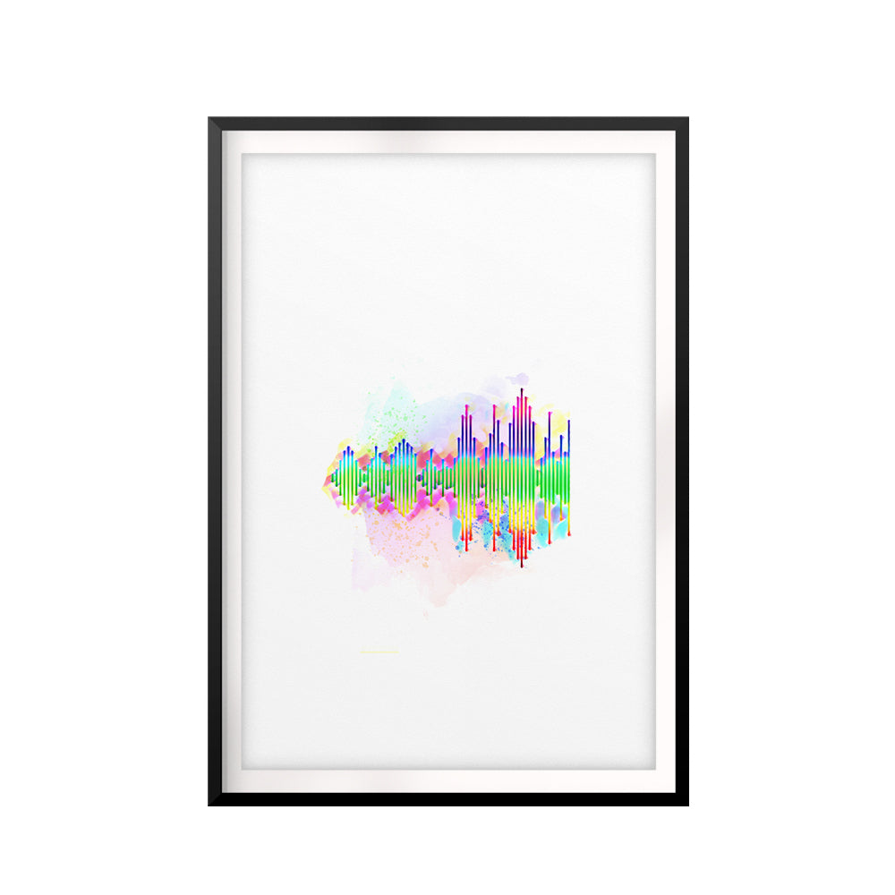 Sound Wave UNFRAMED Print Science Wall Art