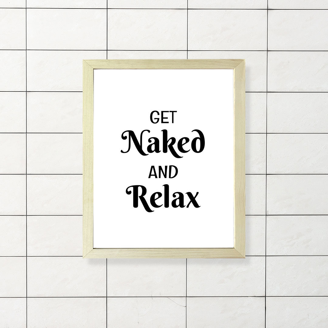 Designs ByLITA Get Naked And Relax, Wall Print Art