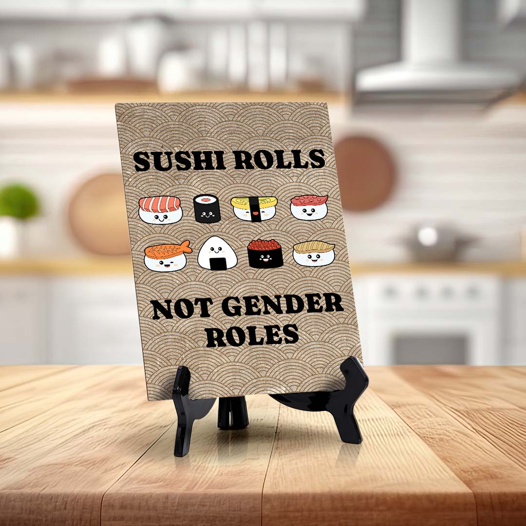Decoration For Sushi Lovers Table Sign with Acrylic Stand (6x8“)