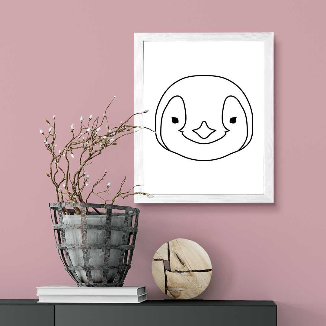 Designs ByLITA Penguin, Wall Print Animals Art | Family Presents | Bedroom | Stylish Kindergarten Decor