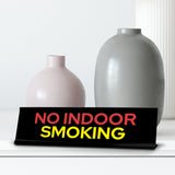 Signs ByLITA Indoor No Smoking Black Frame, Desk Sign (2x8")