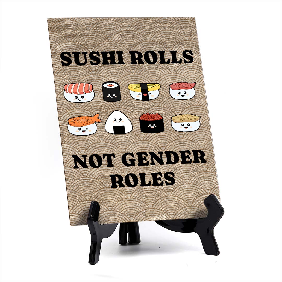 Decoration For Sushi Lovers Table Sign with Acrylic Stand (6x8“)