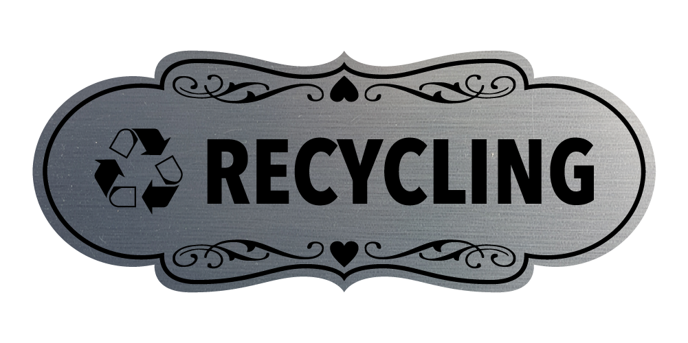 Signs ByLITA Designer Recycling Wall or Door Sign