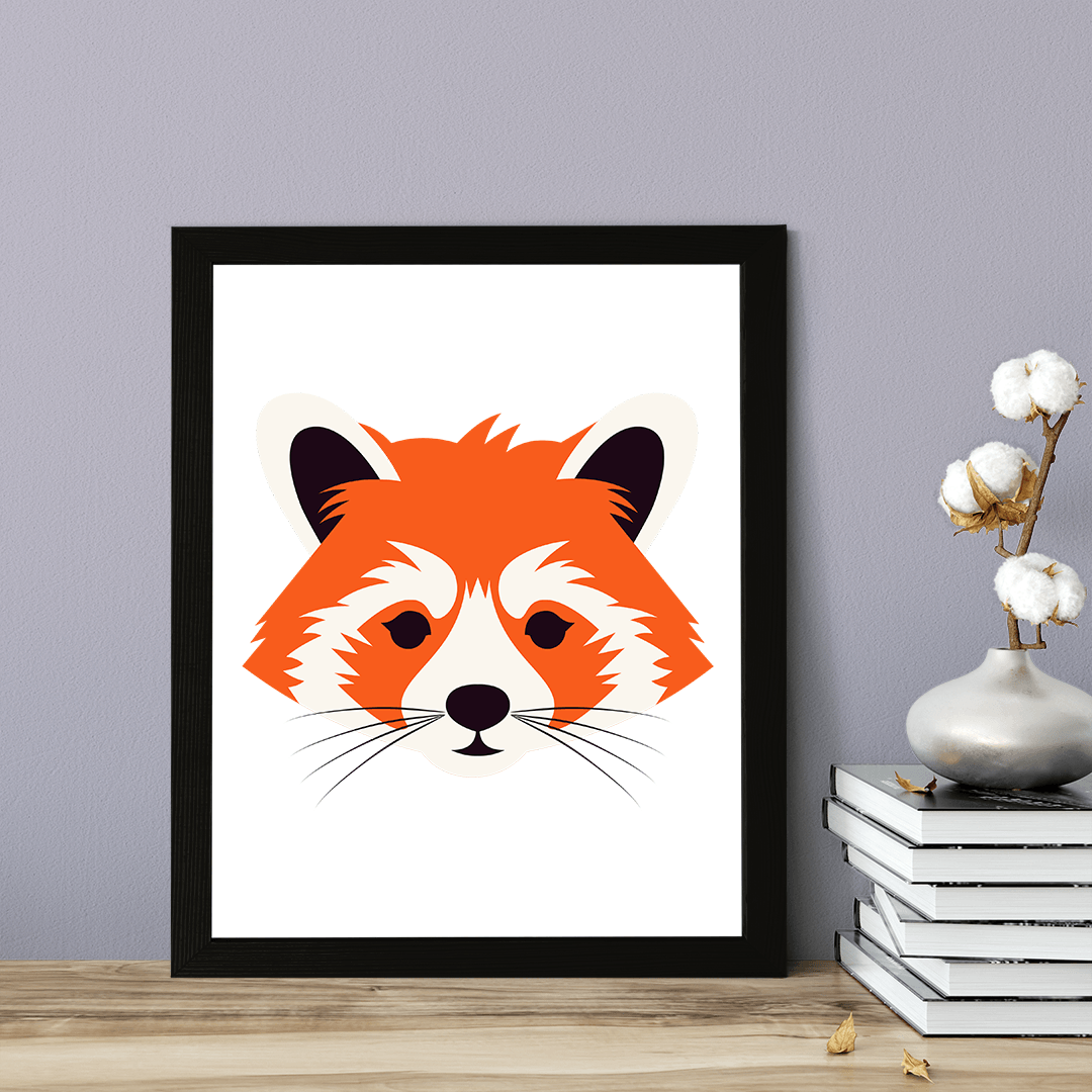 Designs ByLITA Red Panda, Wall Print Animals Art | Family Presents | Bedroom | Stylish Kindergarten Decor