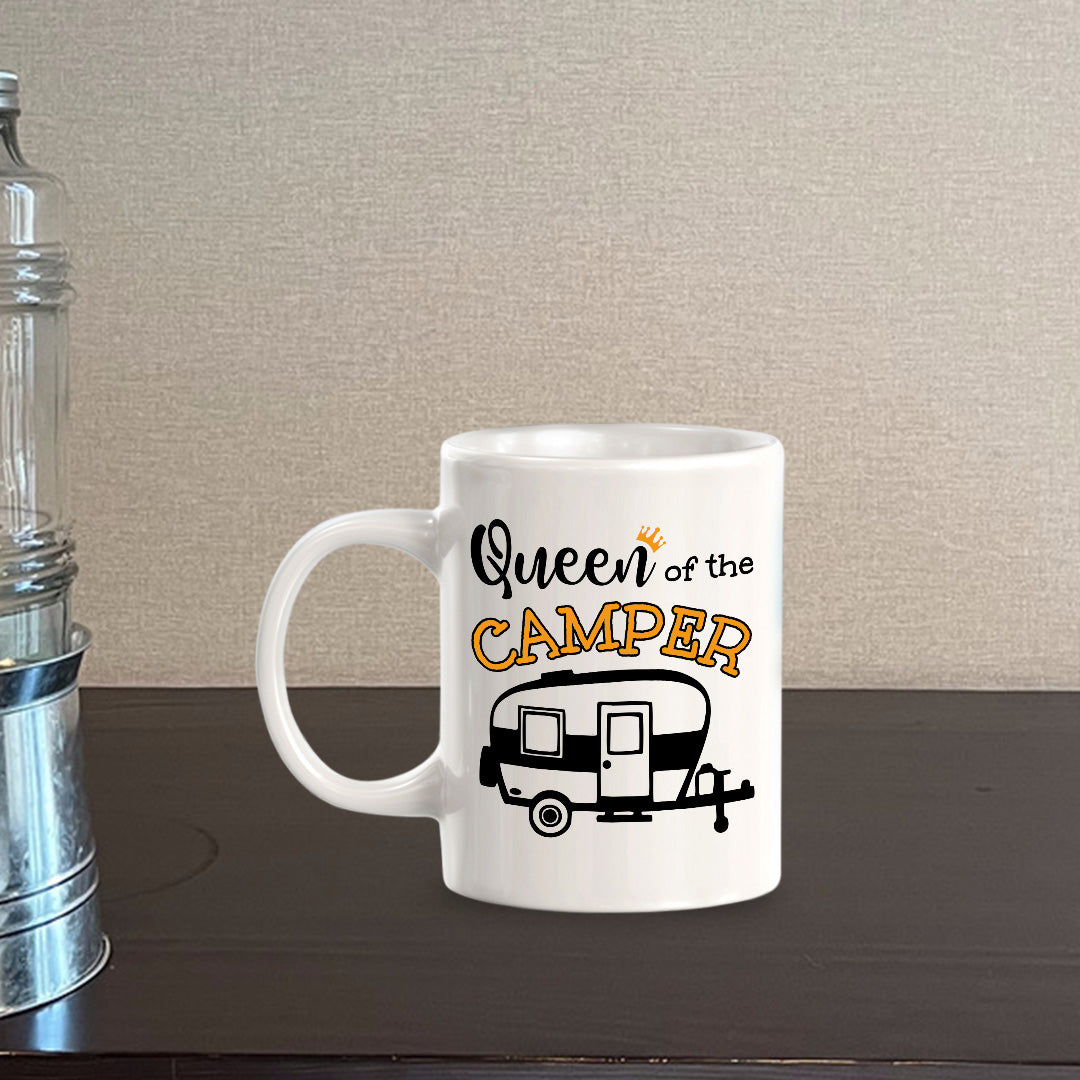 Queen Of The Camper 11oz Plastic or Ceramic Mug | RV Camper Lifestyle