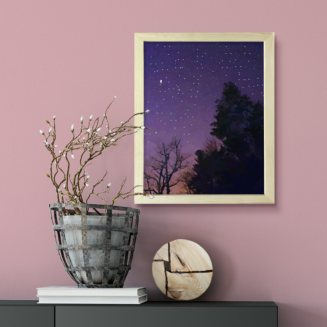 Designs ByLITA Night Time Wonders, Wall Print Art | Beautiful Flowers | Stylish Modern Decoration For The Home and Office