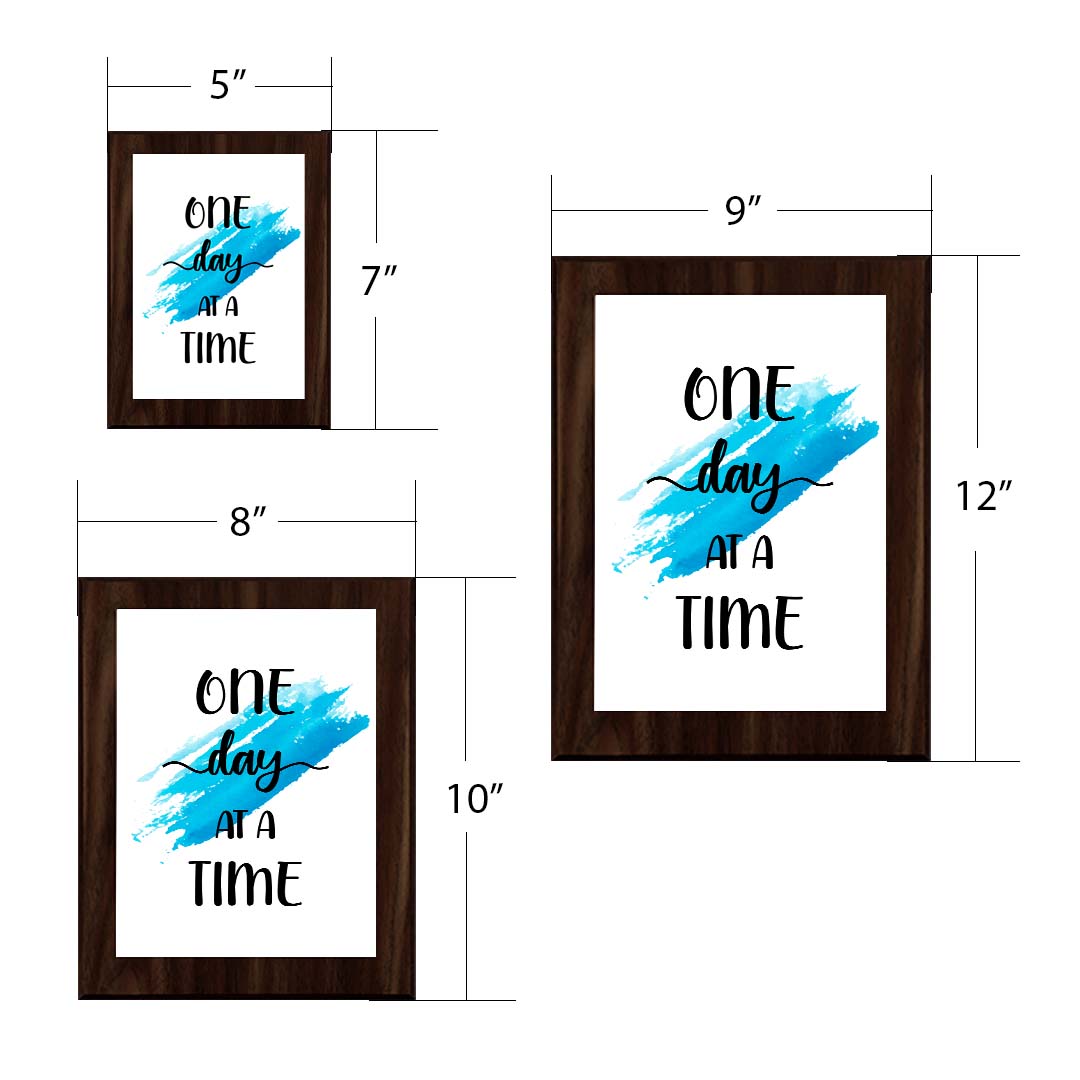 One Day At A Time Decorative Wall Plaque (Full Color) | Positive Affirmation Inspiration Décor