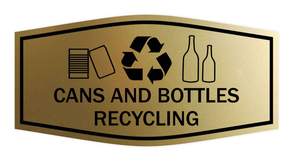 Fancy Cans and Bottles Recycling Wall or Door Sign