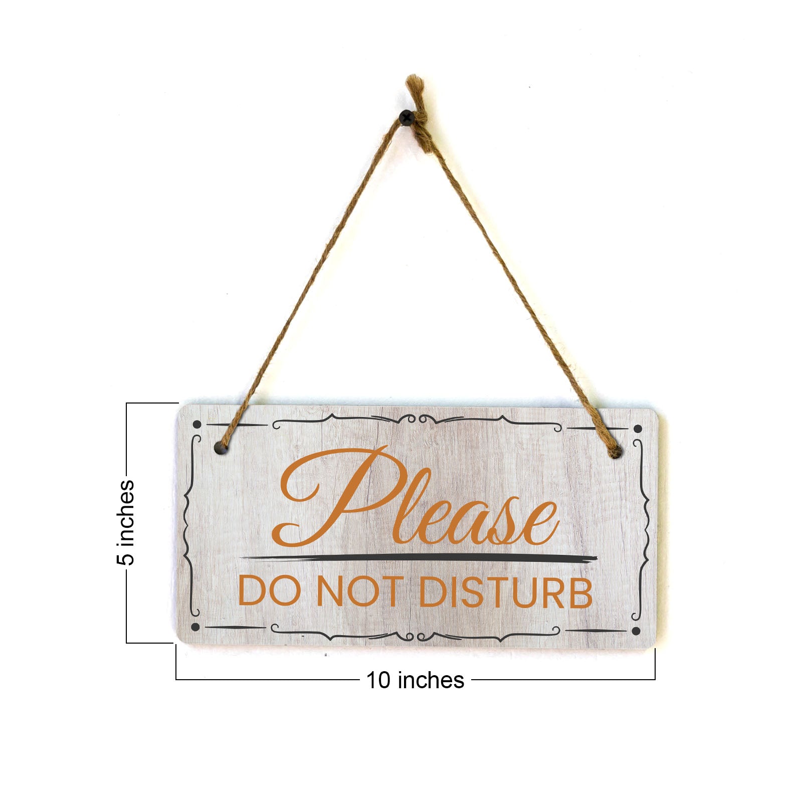 Please Do Not Disturb 5x10 Hanging Wall or Door Sign | Warm Welcoming Signage For Homes