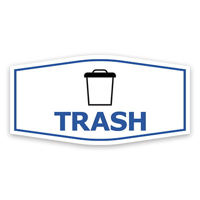 Fancy Plus | Trash Wall or Door Sign | Customizable with Your Company Logo | Durable & Easy to Install
