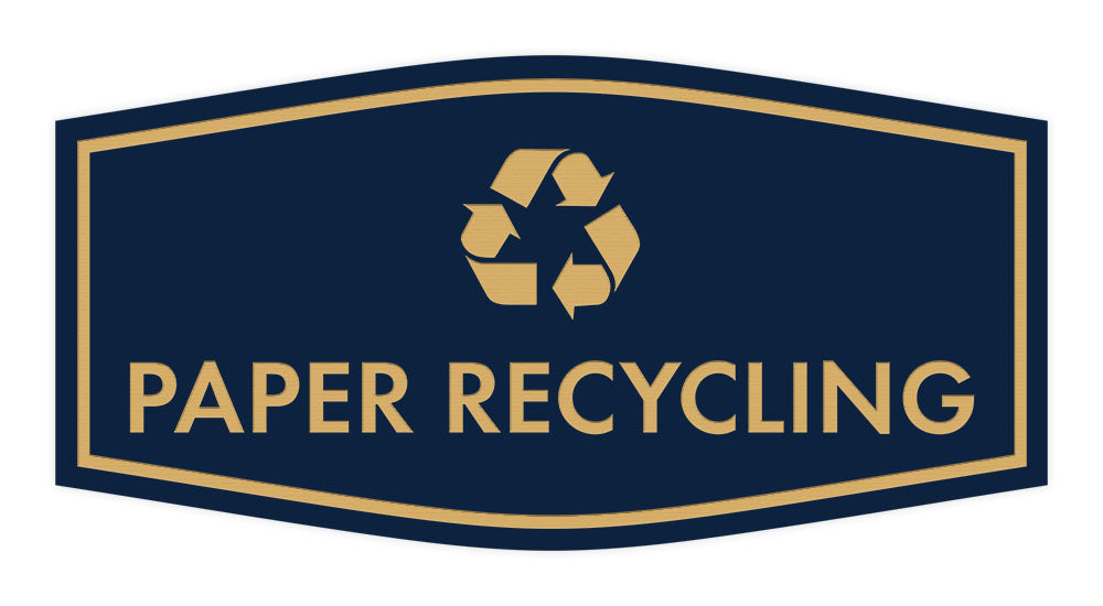 Fancy Paper Recycling Wall or Door Sign