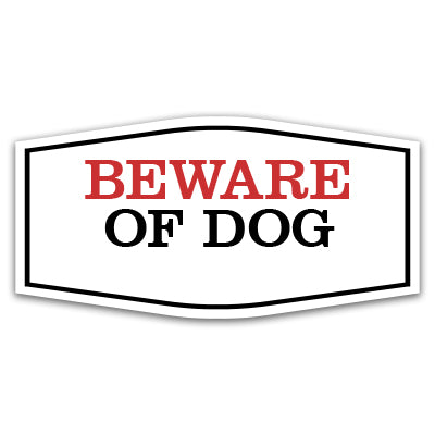 Signs ByLITA Fancy Plus | Beware of Dog Wall or Door Sign | Customizable with Your Company Logo | Durable & Easy to Install