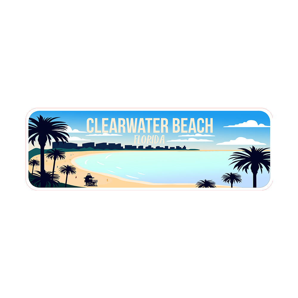 Standard Plus Clearwater Beach, Florida Wall or Door Sign | Famous US Beaches Souvenir