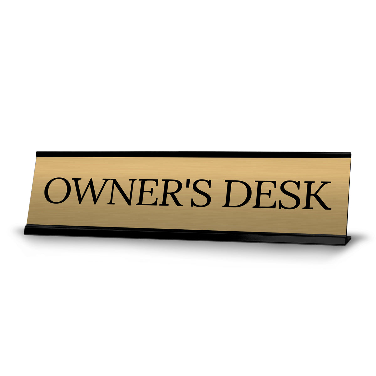 Signs ByLITA Owner's Desk Office Decoration Gift Black Frame Desk Sign (2x8")