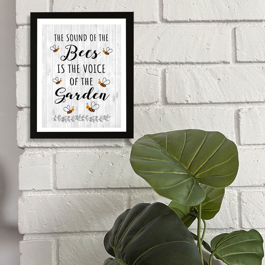 Designs ByLITA The Sound of The Bees Is The Voice Of The Garden, Wall Print (Framed) | Home Decor