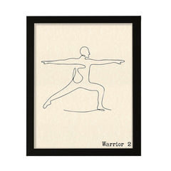 Warrior 2, FRAMED Print Yoga Wall Art