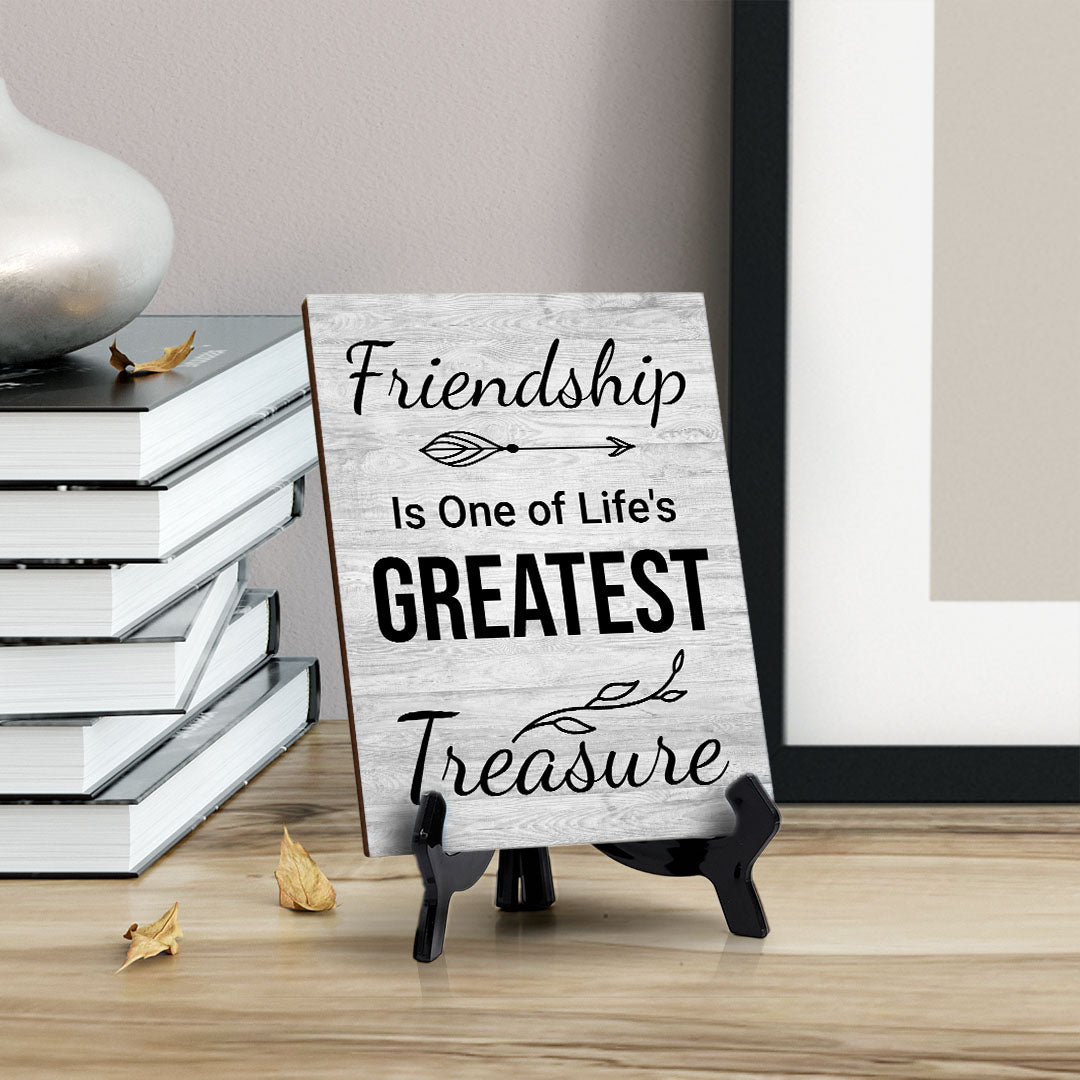 Home & Family Themed Decoration Table Sign with Acrylic Stand (6x8“) | Home & Family Decor